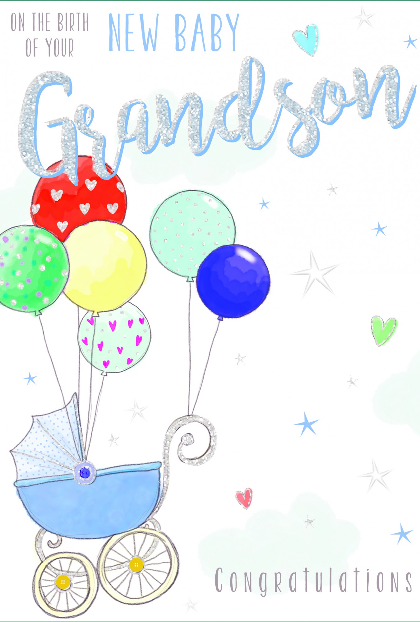 Congrats Grandparents Boy Greeting Cards - LP Wholesale